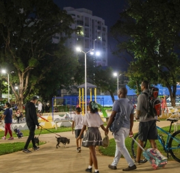 Parque Sul de Águas Claras de cara nova com iluminação pública em LED